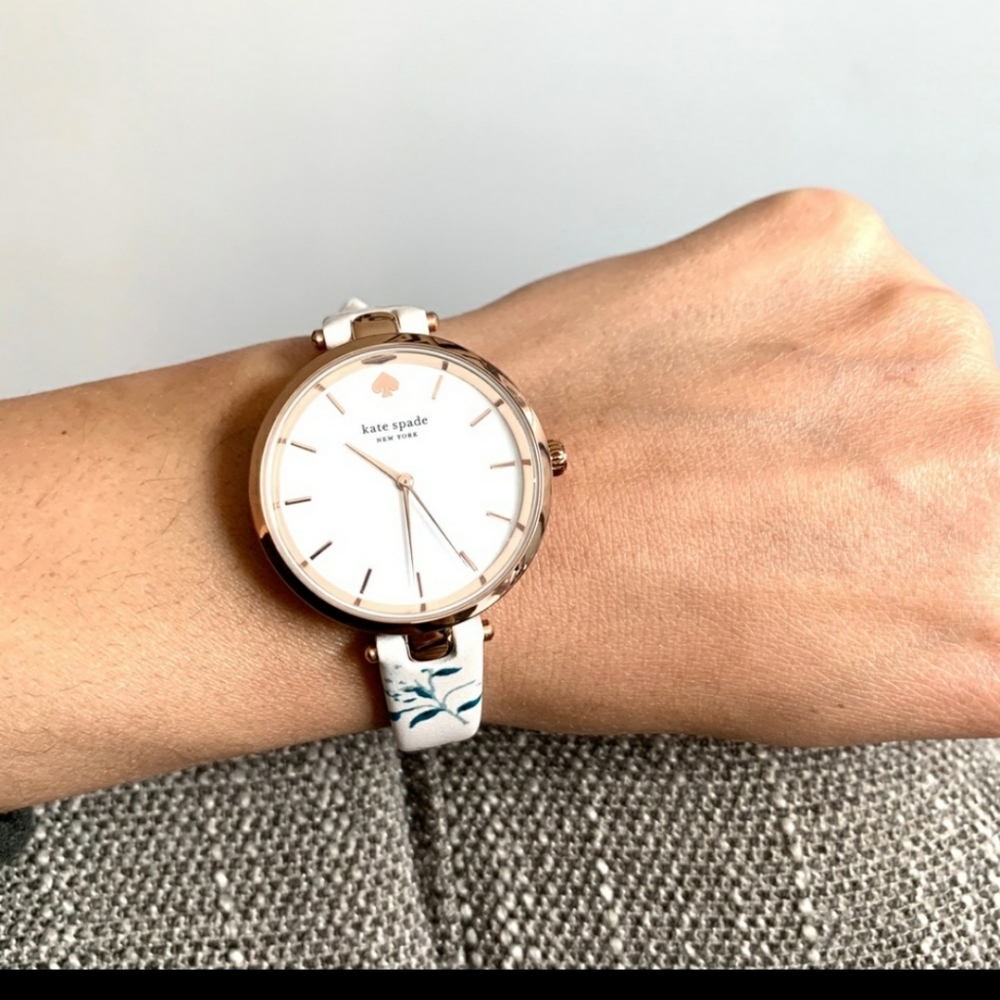 NWT Kate Spade rosegold tone watch earring set - Picture 4 of 6